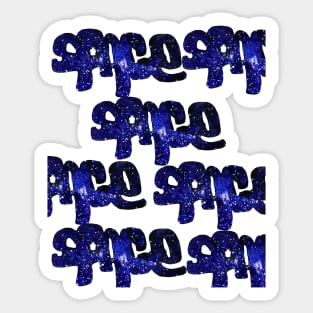 Space lettering Sticker